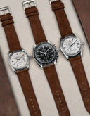 Brown Suede Leather Strap - 17-21mm - OM Luxury