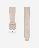 Curved Vertech Rubber Strap - Beige - OM Luxury