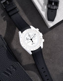 Curved Vertech Rubber Strap - Black - OM Luxury